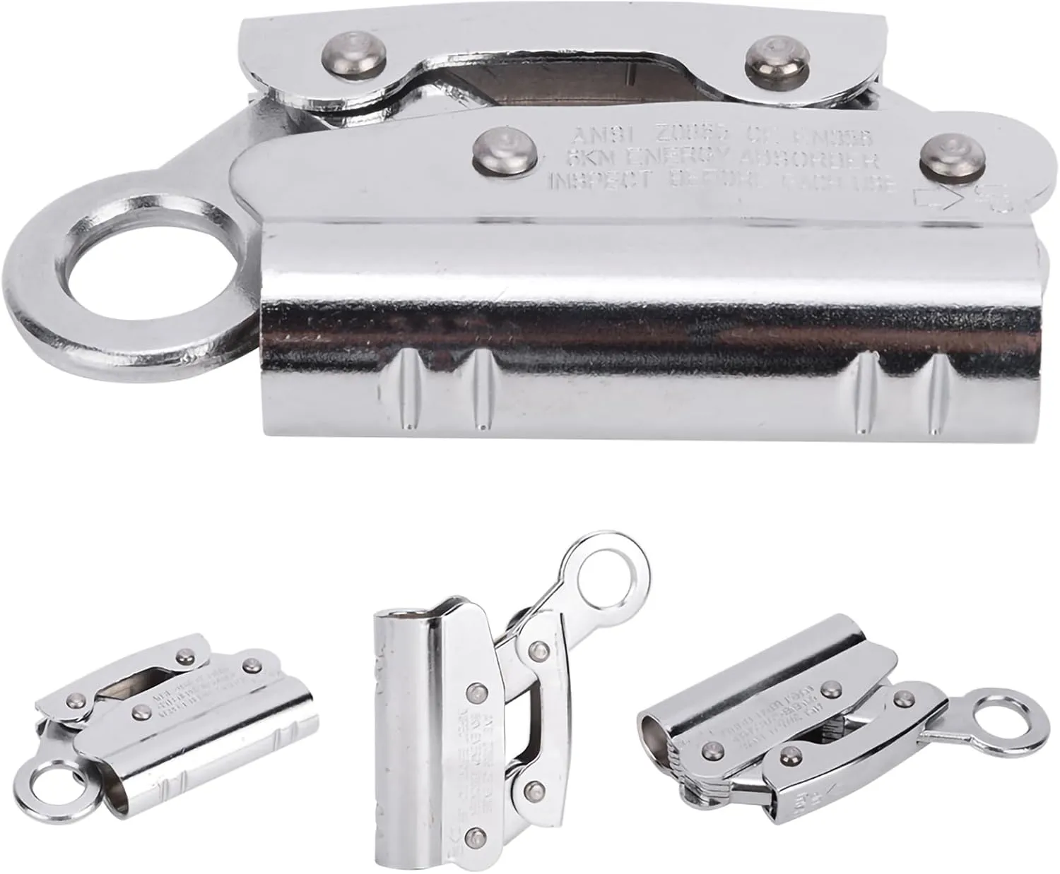 6KN Alloy Steel Climbing Self Locking Device, Anti Fall Safety Equipment Heavy Duty Fall Arrest Tool with 20MM Locking Hole for Aerial Work, Construction, Roofing, Rope Access