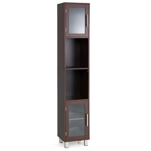 71 Inch Tall Tower Bathroom Storage Cabinet and Organizer Display Shelves for Be