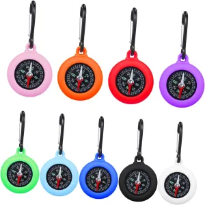 9pcs Compact Navigation Tool for Hiking Camping and Outdoor Adventures Lightweight and Shockproof Design with Keychain Attachment