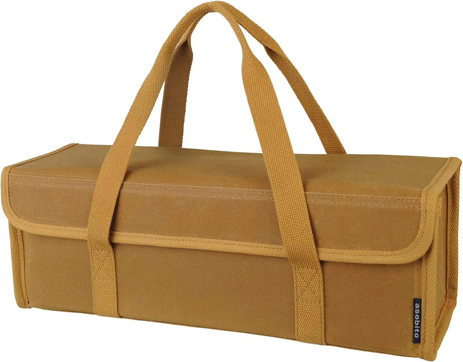 ab-011CM Tool Box, M Size, Camel, Storage Case, Storage Bag, Waterproof, 100% Natural Material, Cotton Canvas Case, Authentic, Pegs, Condiments, Coffee Set, Camping, Outdoors, Kitchen