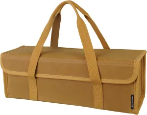 ab-011CM Tool Box, M Size, Camel, Storage Case, Storage Bag, Waterproof, 100% Natural Material, Cotton Canvas Case, Authentic, Pegs, Condiments, Coffee Set, Camping, Outdoors, Kitchen