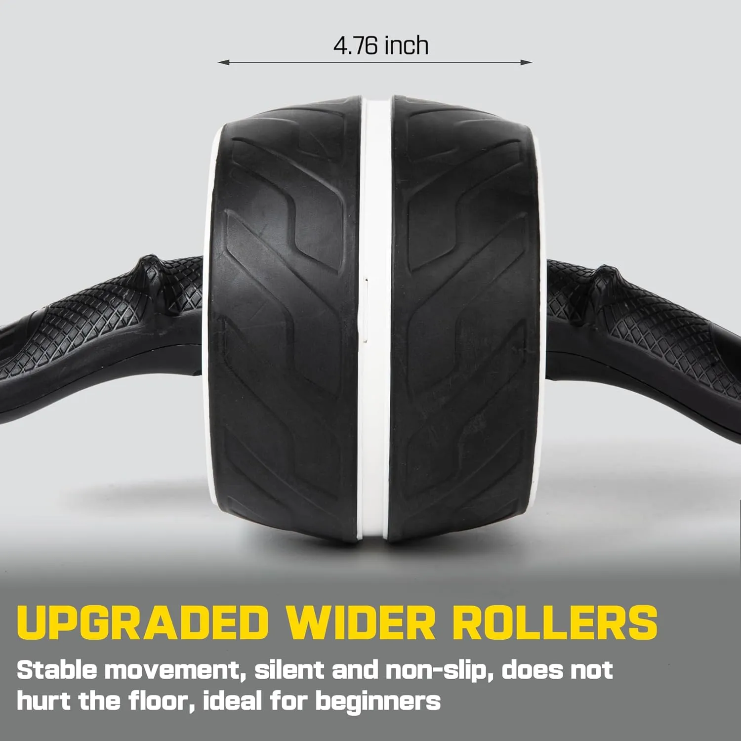 Ab Roller Wheel with Knee Pad Mat,Automatic Rebound Abdominal Wheel Abs Workout Equipment,Home Gym Equipment,No Noise Ab Wheel for Men&Women Abdominal
