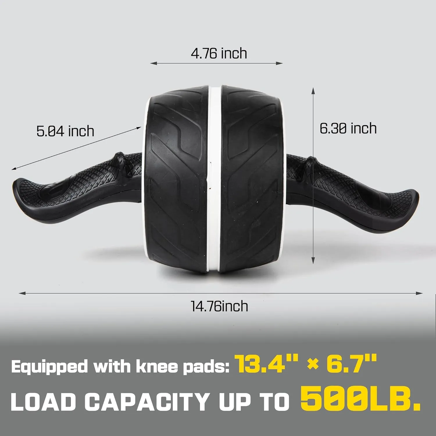 Ab Roller Wheel with Knee Pad Mat,Automatic Rebound Abdominal Wheel Abs Workout Equipment,Home Gym Equipment,No Noise Ab Wheel for Men&Women Abdominal