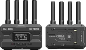 Accsoon CineView HE Wireless Video Transmitte&Receiver, 2.4 5Ghz, UVC Out for Live Streaming 1080p60 0.06s Latency 1200ft Range up to 4 Devices Monitoring, Compatible with CineView 2 SDI/SE/Quad