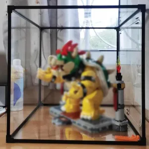Acrylic Display Case Transparent Acrylic Display Box with Door, Self-Assembly Stackable Storage Bins, Rectangle Acrylic Case for Handbag Collectible Figures(60x40x40cm(60x16x16in))