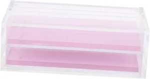 Acrylic Lash Packaging Box Transparent Lid Stylish Storage Organizer for Fake Eyelashes Convenient for Daily Use for Women and Wallets and Cosmetic Bags