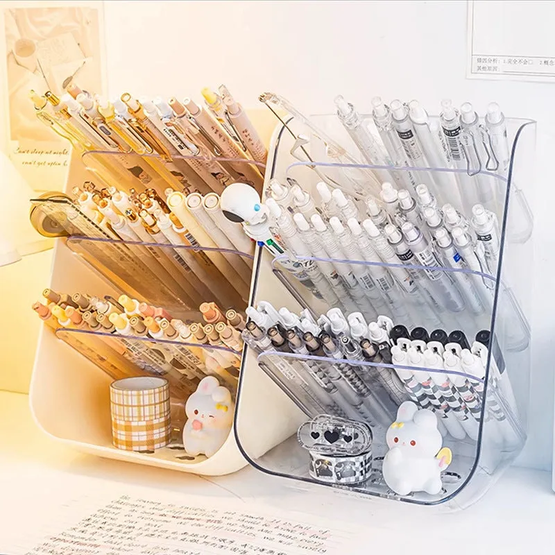 Acrylic Transparent Desk Pen Holder