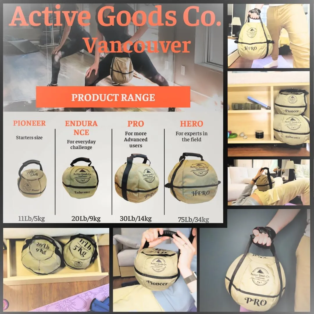 ActiveGoodsCo. Kettlebell Sandbag for fitness workout, different sizes 11Lb to 75lb. Visit to see the options…, May vary