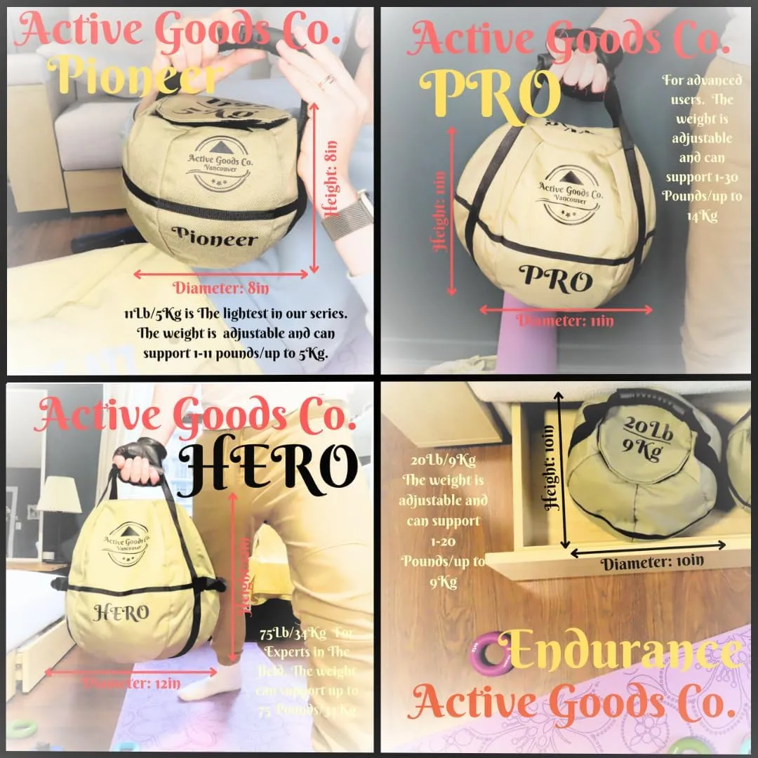 ActiveGoodsCo. Kettlebell Sandbag for fitness workout, different sizes 11Lb to 75lb. Visit to see the options…, May vary