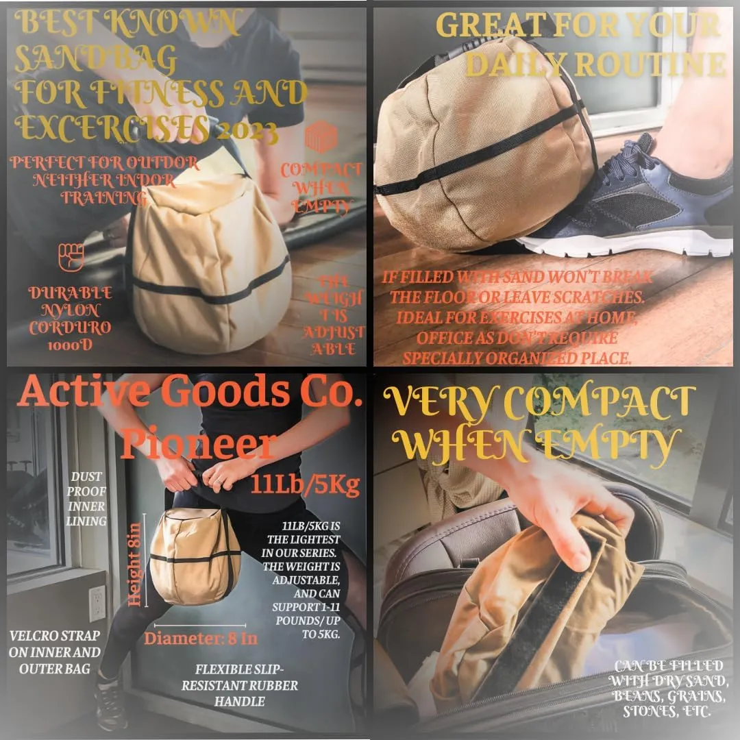 ActiveGoodsCo. Kettlebell Sandbag for fitness workout, different sizes 11Lb to 75lb. Visit to see the options…, May vary