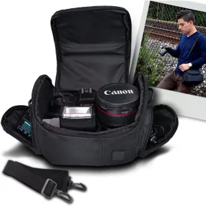 Acuvar Medium Soft Padded Camera Bag, Medium Camera Bag For Canon, Nikon, Olympus, Pentax, & Samsung Gadget Bag, Camera Accessory Case, Digital Camera Case, Soft Camera Case for Photographers & Gear
