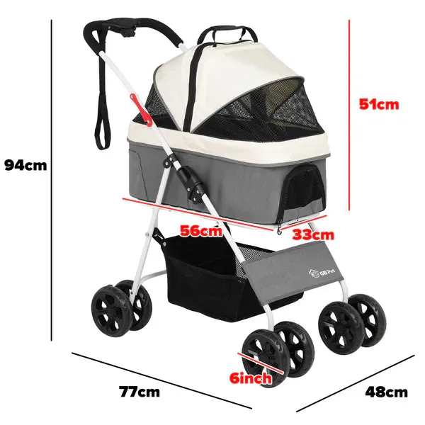 Advwin - Large Dog Stroller One-Step Foldable