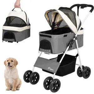 Advwin - Large Dog Stroller One-Step Foldable