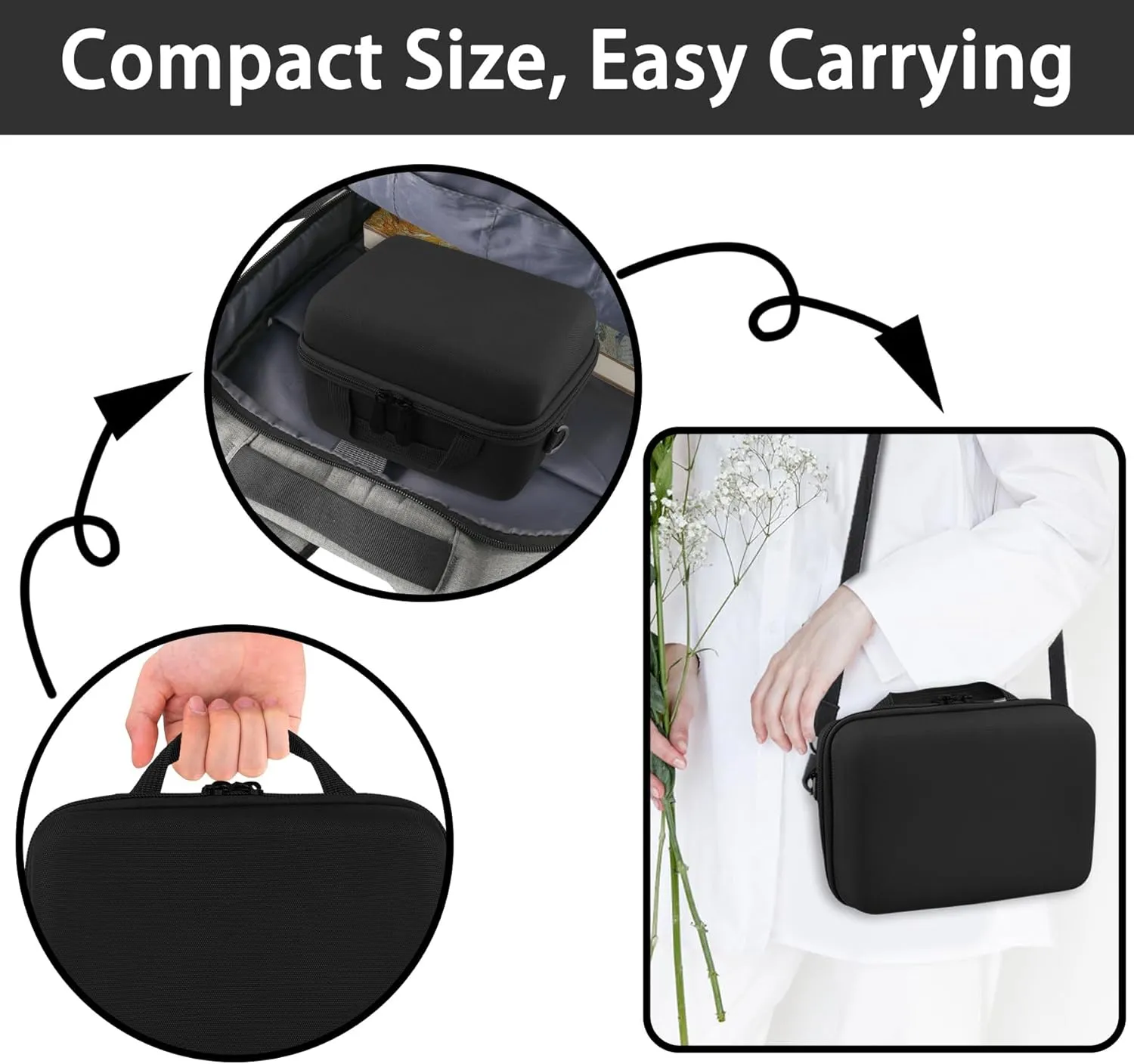 Aenllosi for INSTAX WIDE 400 Instant Camera Case, Fujifilm Wide 400 Camera Protective Case, Black (Case Only)