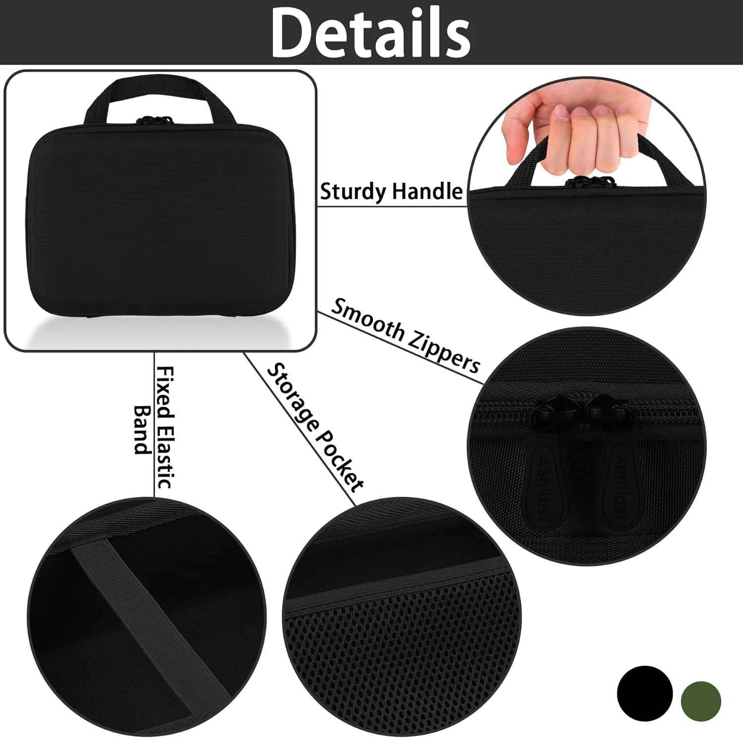 Aenllosi for INSTAX WIDE 400 Instant Camera Case, Fujifilm Wide 400 Camera Protective Case, Black (Case Only)