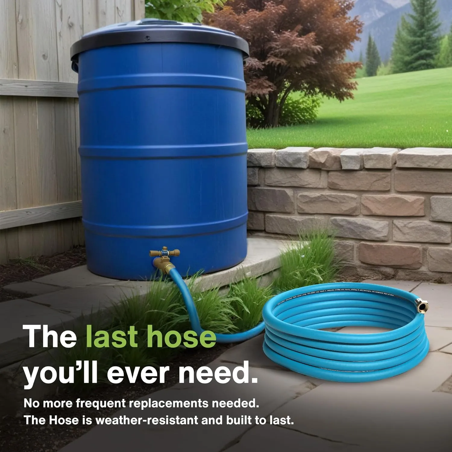 Aeromixer THE HOSE - 3/4 Inch Garden Hose 100 Ft, Kinkless Commercial Garden Hoses, Heavy Duty Industrial Water Hoses for Outdoors, 650 PSI High-Pressure Watering Tool for Farming and Gardening