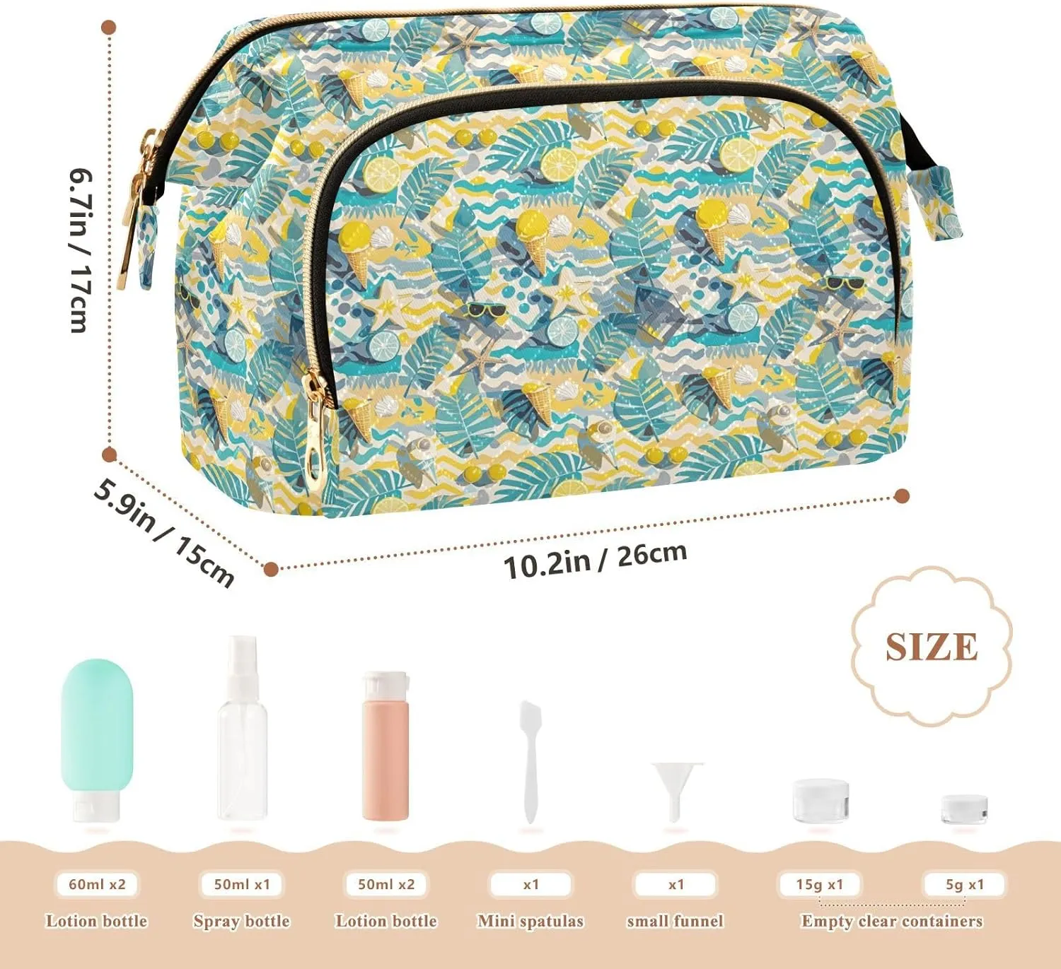 Aesthetic Makeup Bag Travel-Friendly Quilted Organizer with Wide-open Access