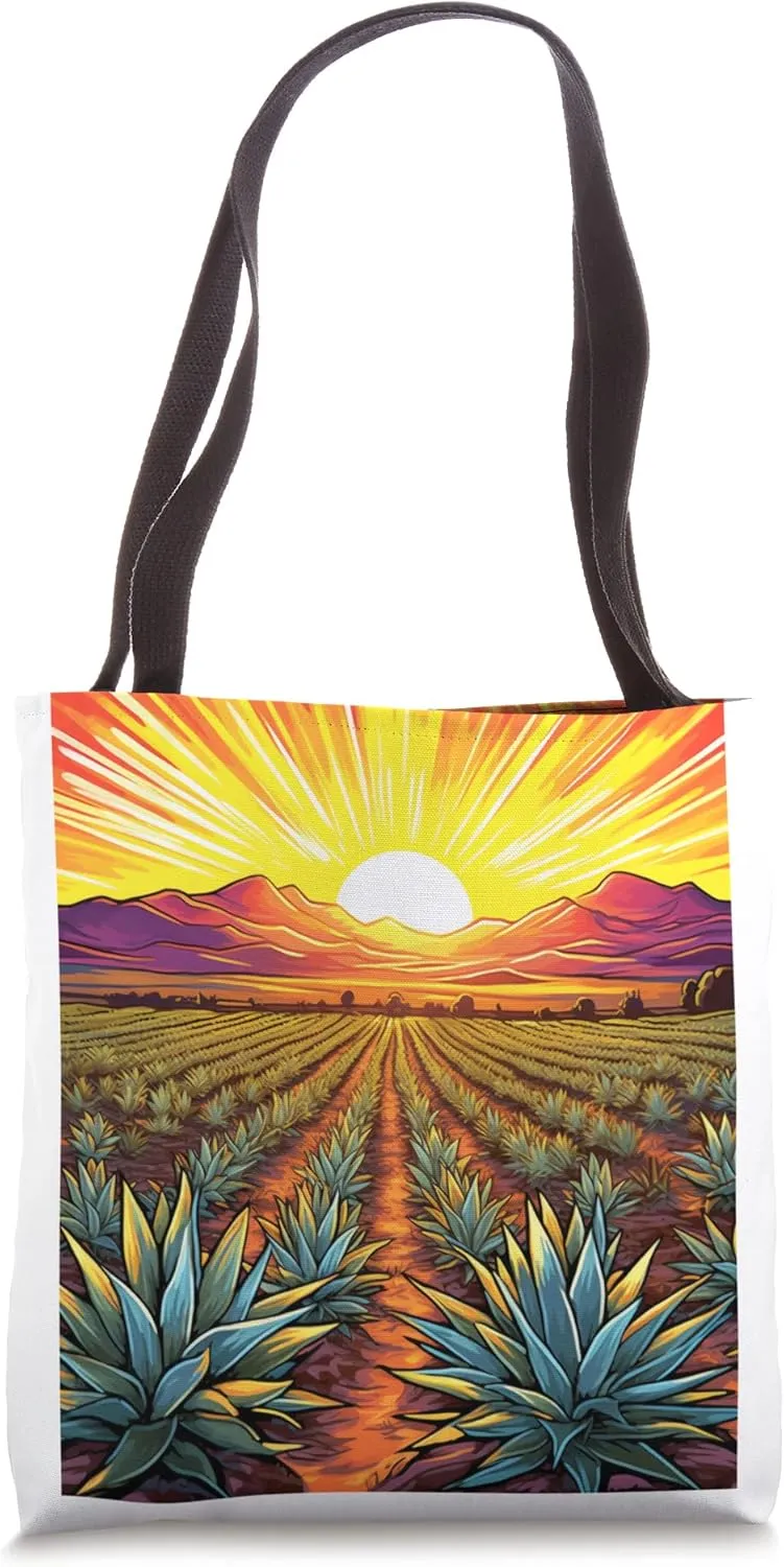 Agave Plants Field Mexican Agave Plant Collector Sunset Tote Bag