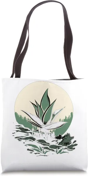 Agave Plants Silhouette Agave Plant Collector Mexican Tote Bag
