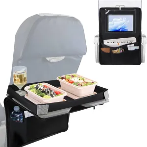 Airplane Seat Tray Organizer,Tray Table Cover Seat Back Storage Bag Media Pouch for Flight Travel Holder Bag Travel Essentials | Expandable Pouch | Convenient | Portable(Only Case)