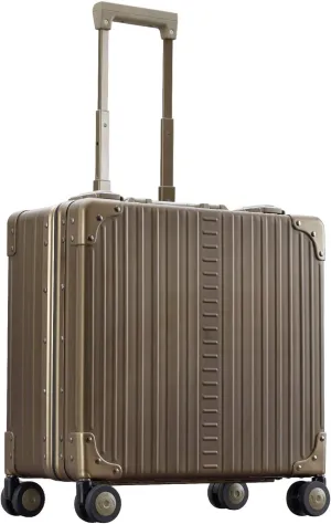 Aleon 17" All Aluminum Luggage, Deluxe Rolling Catalog Case for Men and Women Vertical Opening Carry-On Laptop Bag with TSA Locks & Aircraft-Grade Aluminum Frame - Optimal Travel Companion (Champagne)