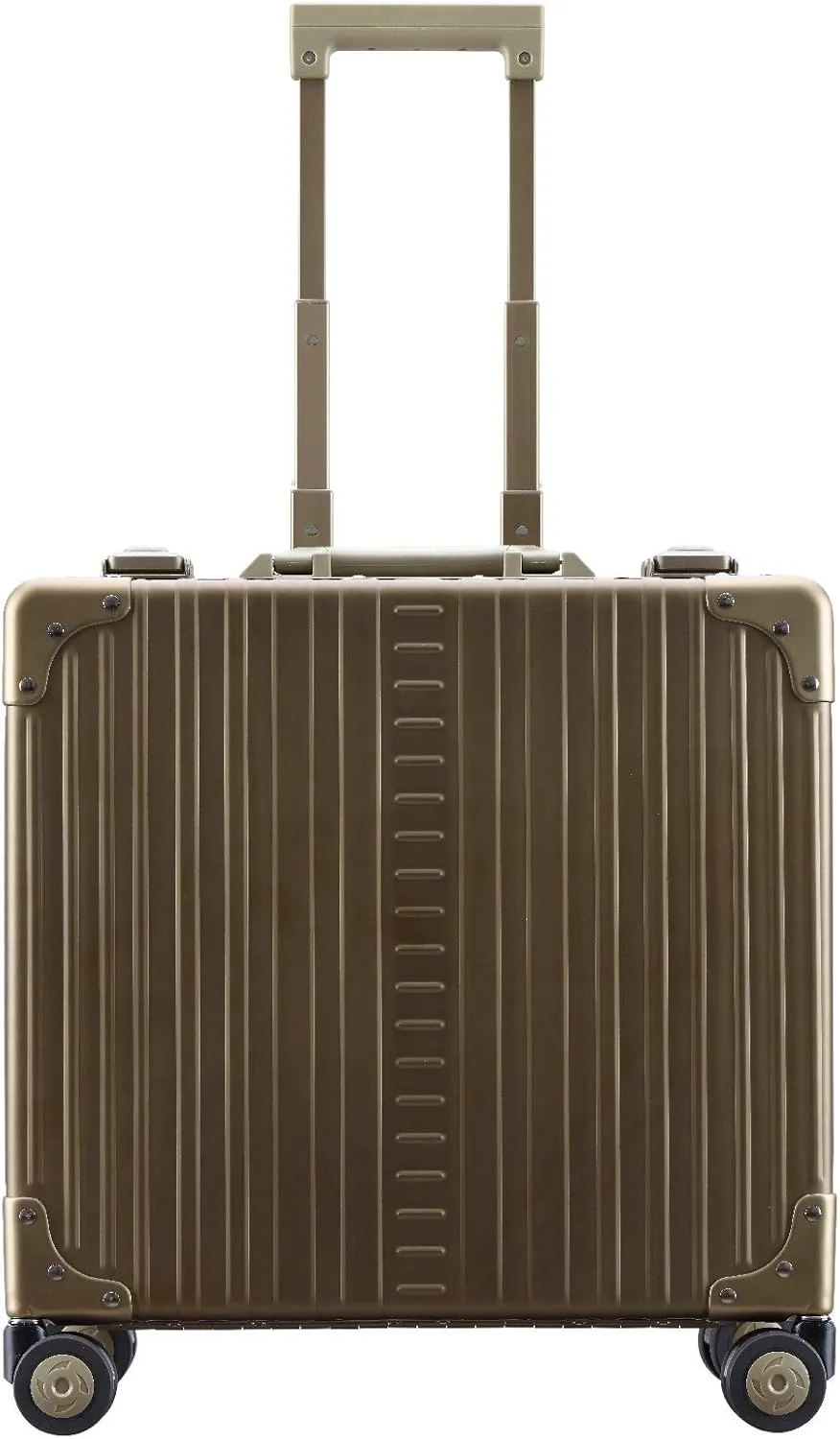 Aleon 17" All Aluminum Luggage, Deluxe Rolling Catalog Case for Men and Women Vertical Opening Carry-On Laptop Bag with TSA Locks & Aircraft-Grade Aluminum Frame - Optimal Travel Companion (Champagne)