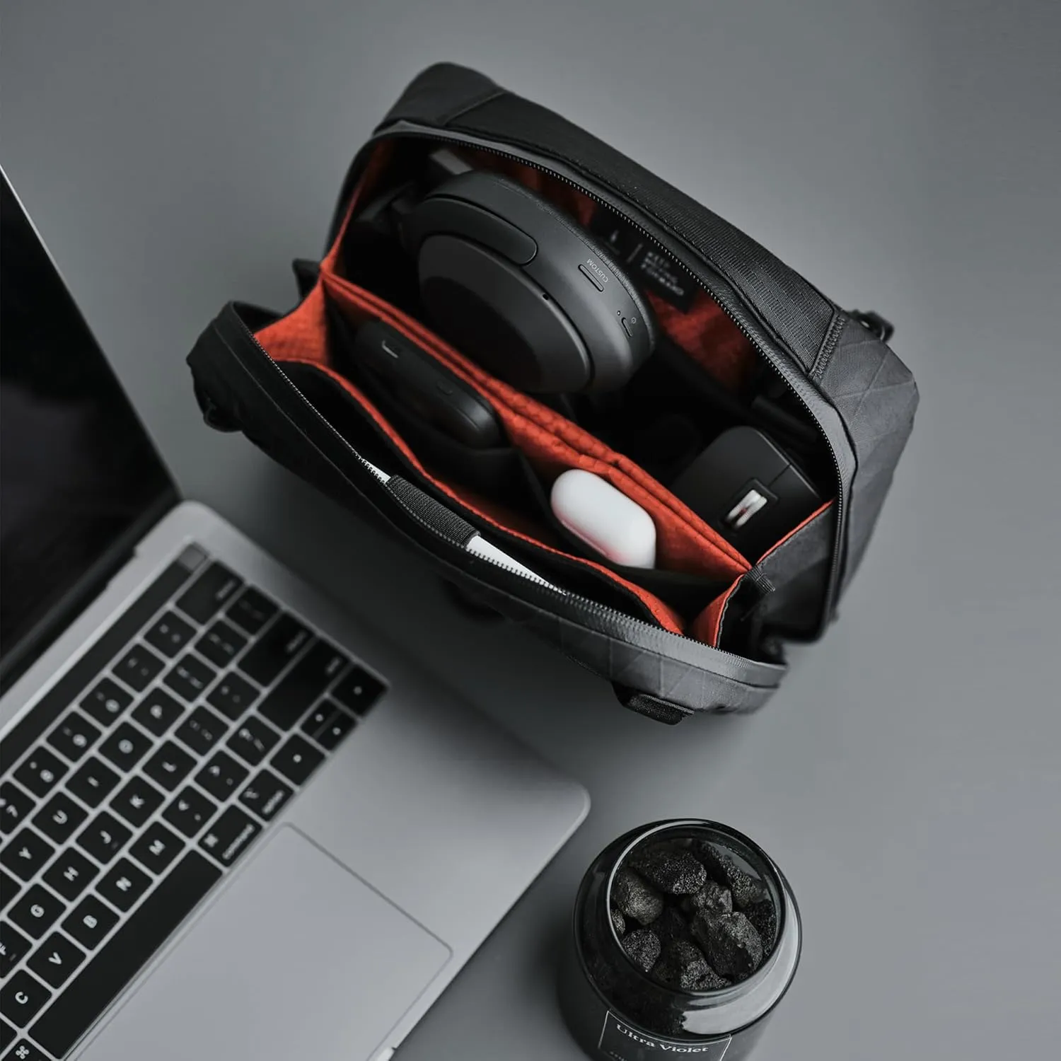 ALPAKA Elements Tech Case Max X-Pac® VX21 - Keeps You Clutter-Free - Transforms into Sling Bag with Adjustable Strap, Weatherproof Fabric fits iPad Mini 6 and Foldable Headphones