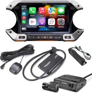 Alpine JL Wrangler i509-WRA-JL 9-inch Weather-Resistant Digital Media Receiver with CarPlay Android Auto, Premium Audio Intergration, Dash Camera and Sirius Tuner Bundle