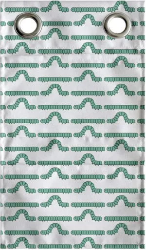 Ambesonne Caterpillar Hanging Pocket Organizer, Pattern of Larva Type Bugs Repeating Spring Season Animals Wildlife, Printed Polyester Storage Bag with Pockets, 9" x 16", Sea Green and White