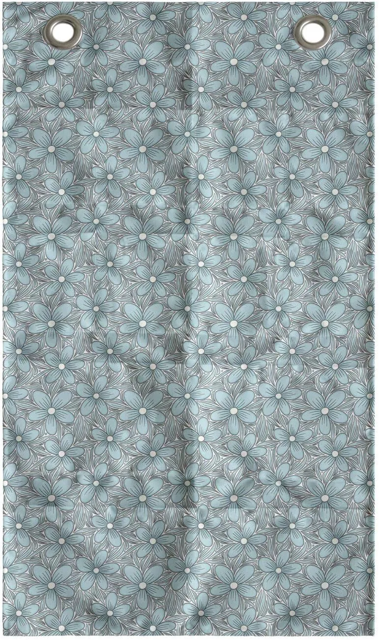 Ambesonne Floral Hanging Pocket Organizer, Continuous Interpretation of Flourishing Flowers Botanical Art, Printed Polyester Storage Bag with Pockets, 21" x 31", Aqua White Dark Grey