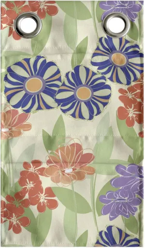 Ambesonne Floral Hanging Pocket Organizer, Doodle Interpretation of Blossoming Summer Flowers, Printed Polyester Storage Bag with Pockets, 9" x 16", Multicolor
