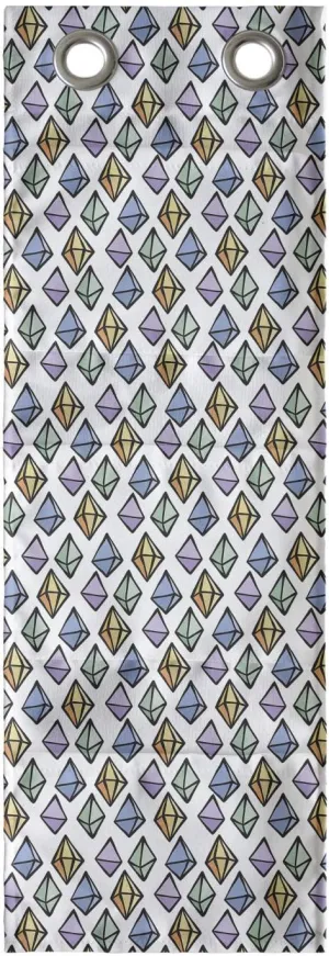 Ambesonne Geology Hanging Pocket Organizer, Hand Drawn Illustration of Gemstones Colorful Rainbow Style Elements Retro Design, Printed Polyester Storage Bag with Pockets, 9" x 27", Multicolor