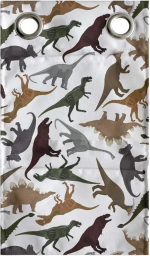 Ambesonne Jurassic Hanging Pocket Organizer, Pattern Dinosaurs Enormous Museum History Cartoony Illustration, Printed Polyester Storage Bag with Pockets, 9" x 16", Dark Orange Burgundy