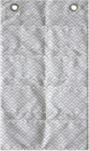 Ambesonne Neutral Hanging Pocket Organizer, Squares or Diamonds Pointing to a Direction Modern Geometrical Interpretation, Printed Polyester Storage Bag with Pockets, 21" x 31", Pale Taupe