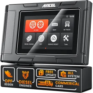 ANCEL Heavy Duty Truck Scanner HD3300 Plus  with DPF Reset/Force Regen Scanner, Full System Diesel Diagnostic Scan Tool for Cummins, Caterpillar, Detroit, Paccar Diesel Engines & 99% Commercial Cars