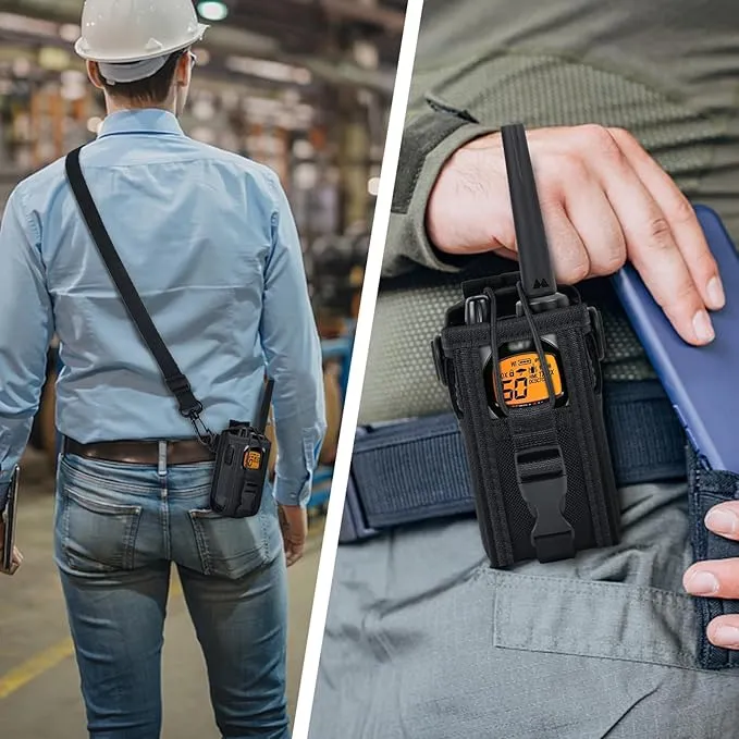 ANKHOH Radio Holster Pouch Compatible with GXT1000VP4 50 Channel GMRS Two-Way Radio, Long Range Walkie Talkie Case, Gmrs Radio Storage Holder with Adjustable Shoulder Strap (Bag Only)