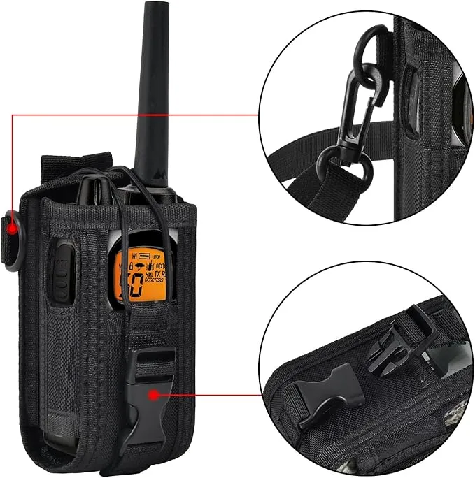 ANKHOH Radio Holster Pouch Compatible with GXT1000VP4 50 Channel GMRS Two-Way Radio, Long Range Walkie Talkie Case, Gmrs Radio Storage Holder with Adjustable Shoulder Strap (Bag Only)