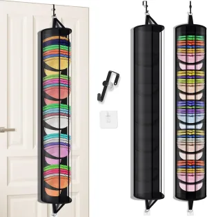 Anti-Drop Over Door Hat Organizer, Adjustable & Damage-Free Hooks Hat Organizer for Door, Clear Dust-Resistant Over Door Hat Rack，Hat Hangers for Door suitable for doors, wardrobes, wardrobe doors