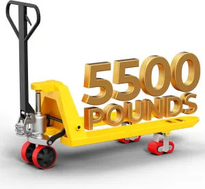 [Anti-Leakage Oil Pump] Arczorix Pallet Jack, 5500 Lb Capacity 27" W x 48" L Forks Size Small Mini Hand Pallet Truck Standard Duty Manual Pallet Trucks
