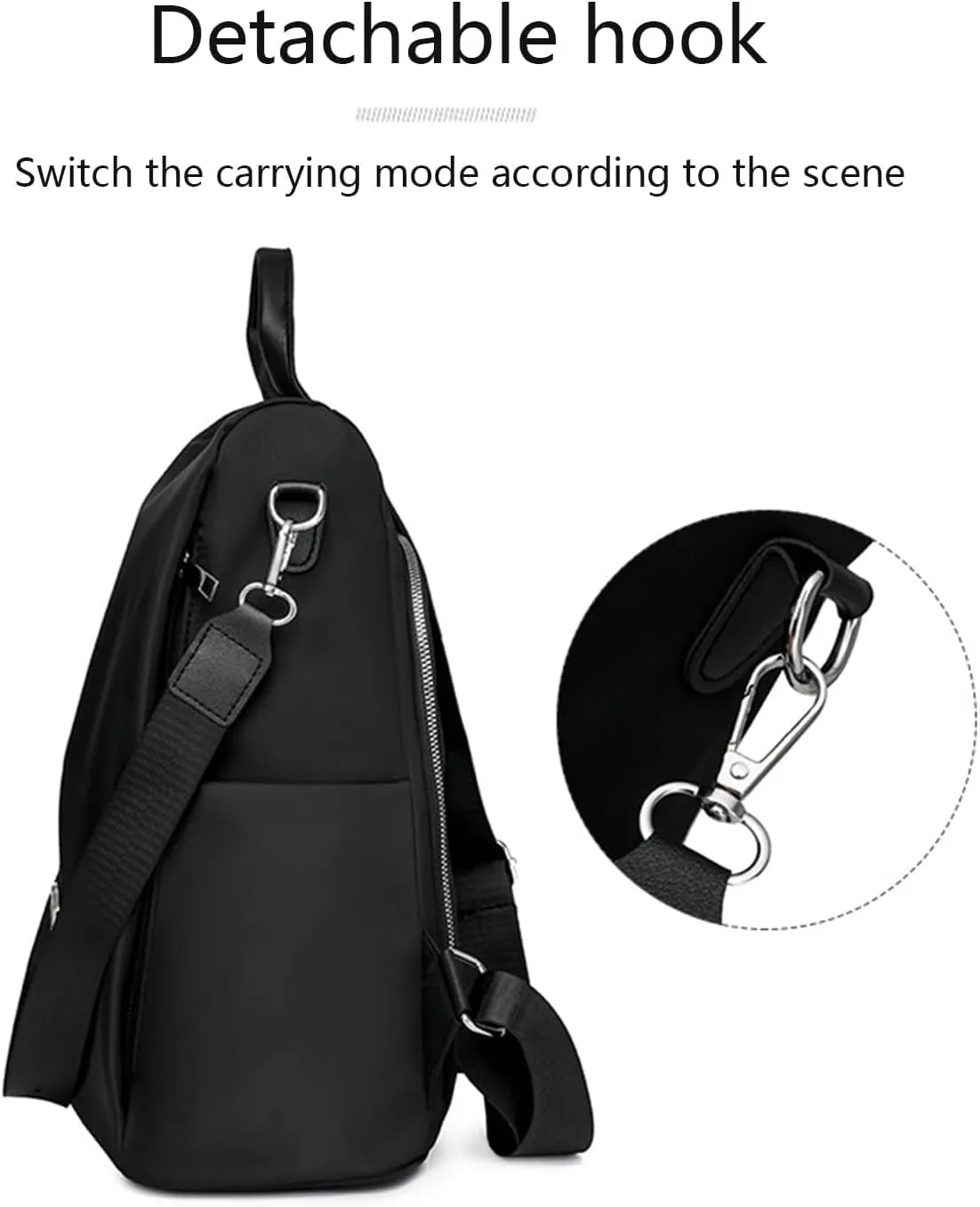 Anti-Theft Large Capacity Backpack, Leisure Shoulder Bag for Women, Anti-Theft Multipurpose Large Capacity Backpack (Off-white)