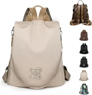 Anti-Theft Large Capacity Backpack, Leisure Shoulder Bag for Women, Anti-Theft Multipurpose Large Capacity Backpack (Off-white)