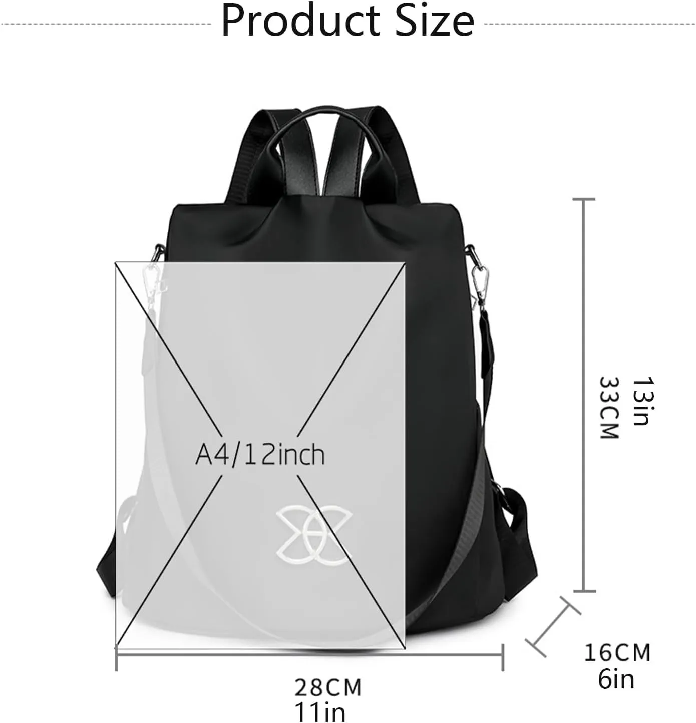 Anti-Theft Large Capacity Backpack, Leisure Shoulder Bag for Women, Anti-Theft Multipurpose Large Capacity Backpack (Off-white)
