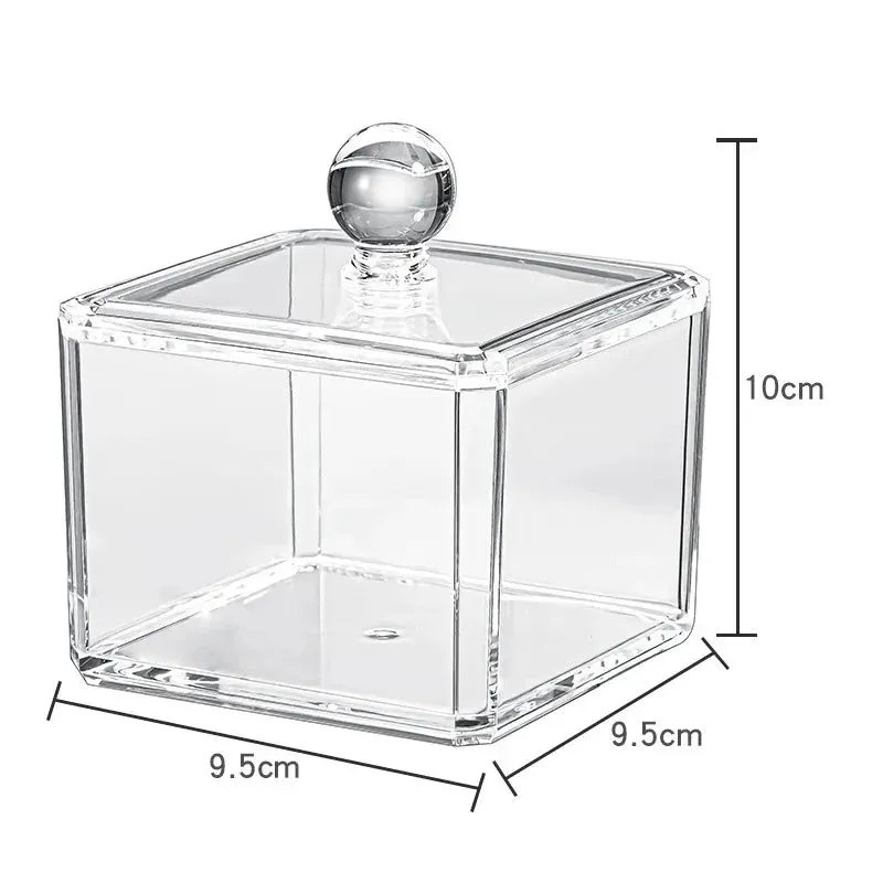 ANYHOUZ Storage Box One Layer Transparent Acrylic Stackable Dustproof Jewelry Cases Organizer
