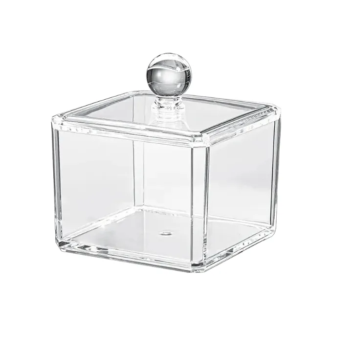 ANYHOUZ Storage Box One Layer Transparent Acrylic Stackable Dustproof Jewelry Cases Organizer