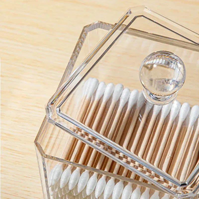 ANYHOUZ Storage Box Three Layer Transparent Acrylic Stackable Dustproof Jewelry Cases Organizer