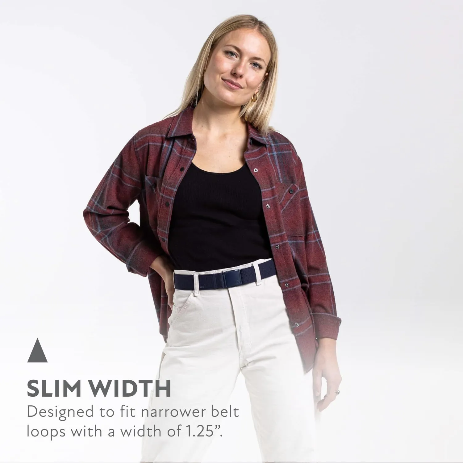 Arcade Belts A2 Slim Adventure Belt: Heavy Duty Stretch, Metal Free Buckle
