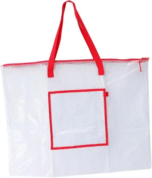 Art Poster Storage Bag Large Capacity Handle and Zipper Pvc for Teachers and Artists