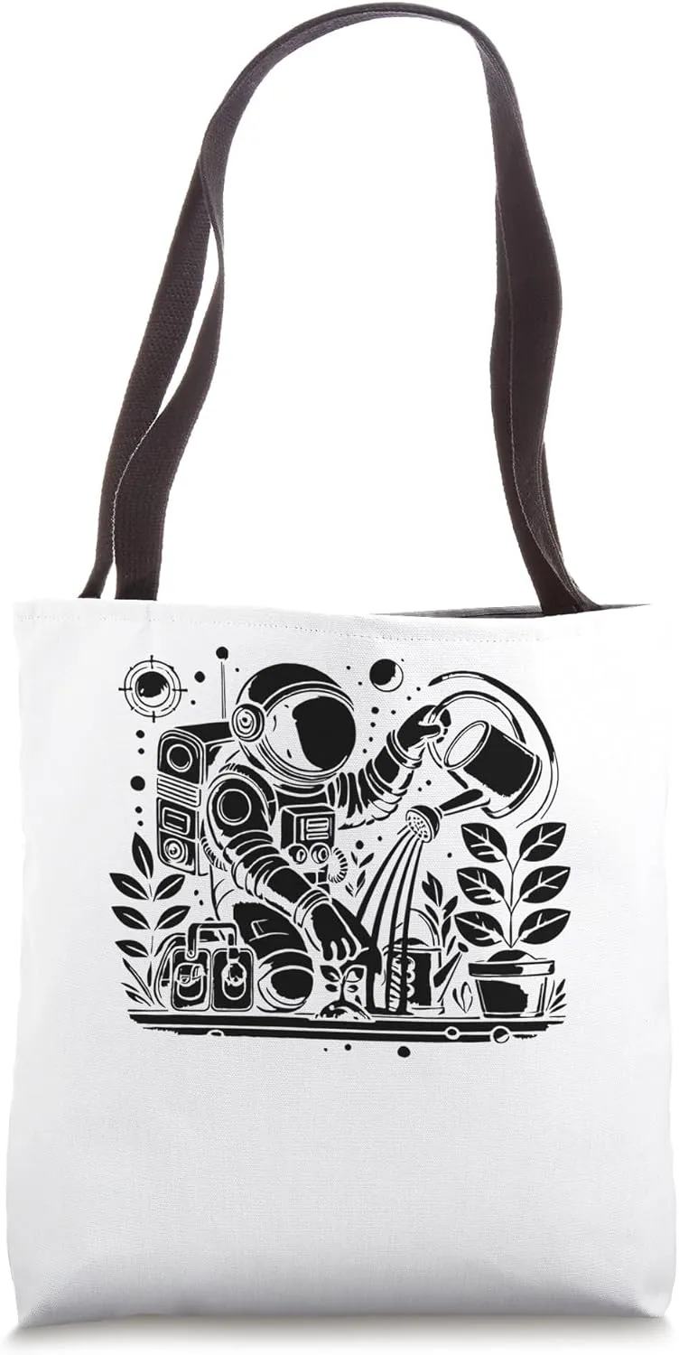 Astronaut Gardening Gardener Plants Garden Flower Gardening Tote Bag