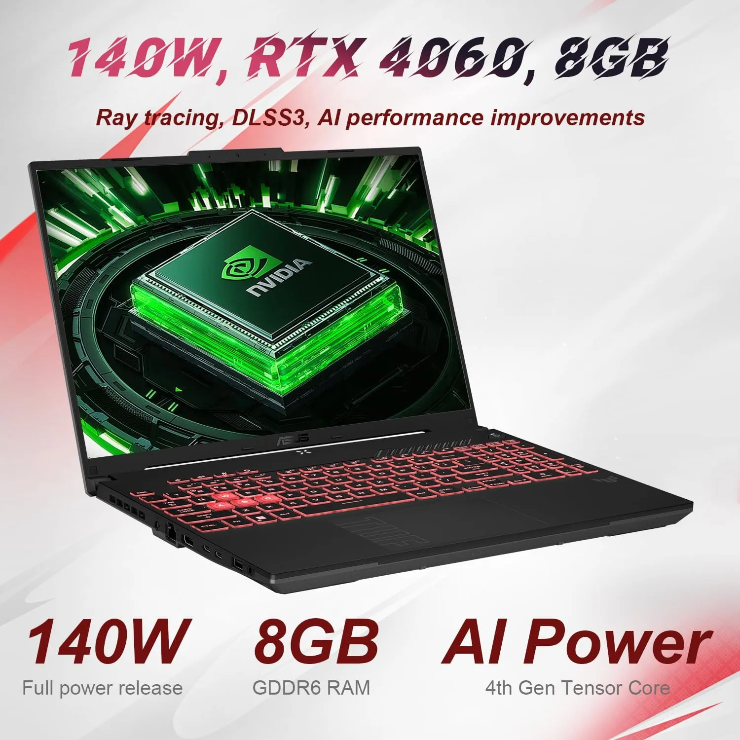 ASUS TUF 16" AMD Ryzen 9 RTX 4060 Gaming Laptop, 16" FHD 1920 x 1200 165Hz, NVIDIA GeForce RTX 4060, 32GB DDR5 RAM, 1TB SSD, Wi-Fi 6, RJ45, Windows 11 H, with Targus Universal Docking Station