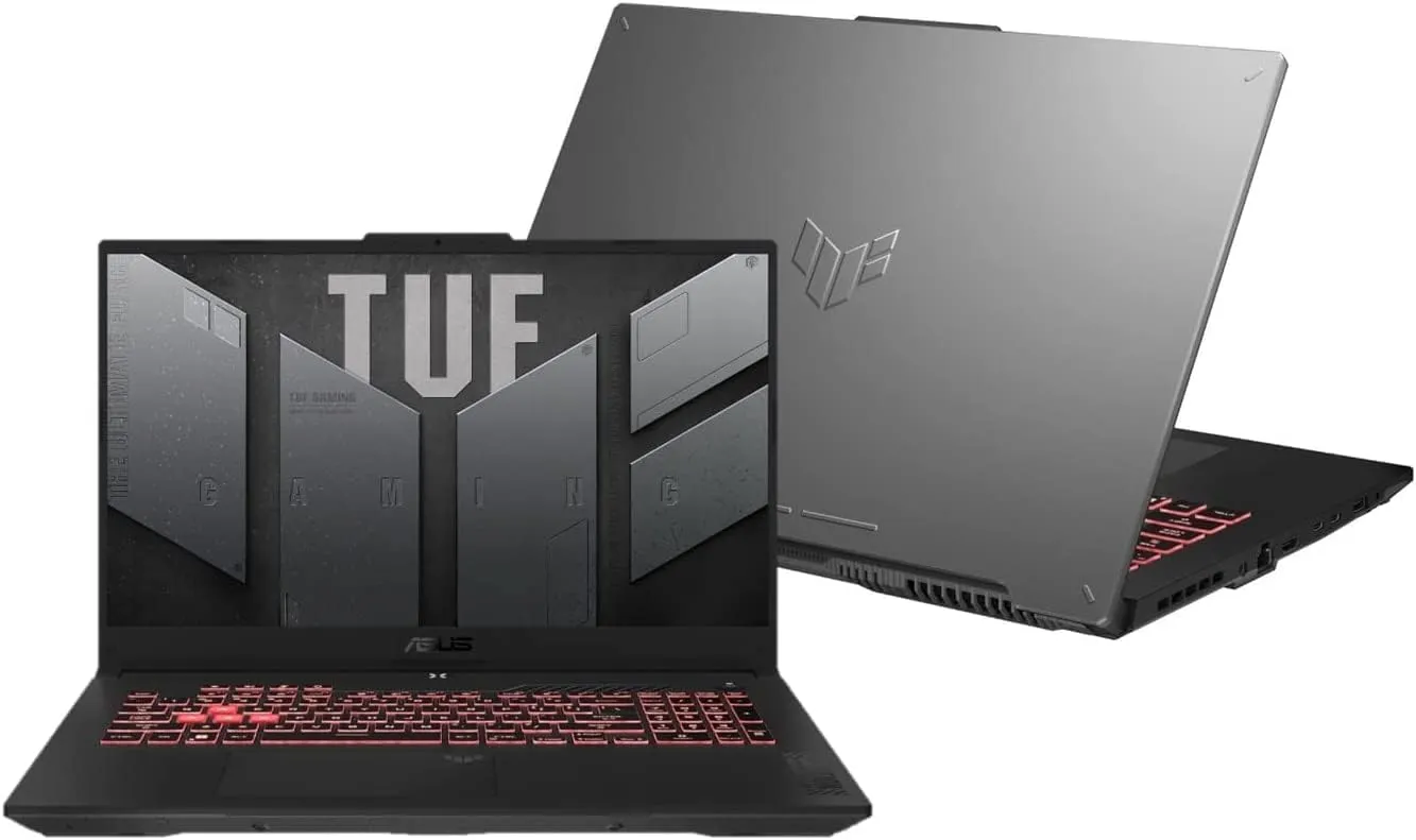 ASUS TUF 2025 Gaming Laptop 17.3" FHD IPS 144Hz 8-Core AMD Ryzen 7 7735HS 64GB DDR5 8TB SSD NVIDIA Geforce RTX 4060 8GB GDDR6 WiFi 6 RGB Backlit Keyboard Win11 Pro w/ONT 32GB USB